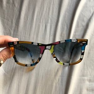 Ray ban sunglasses. Multi colored... warn twice.